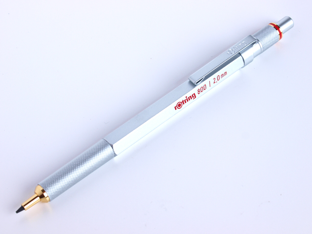 rotring ロットリング　800シリーズ2mm芯ホルダー（クラッチノック式） 502821Ｎ　シルバー